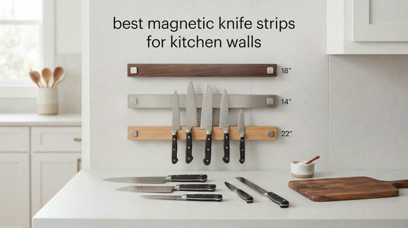 best magnetic knife strips for kitchen walls