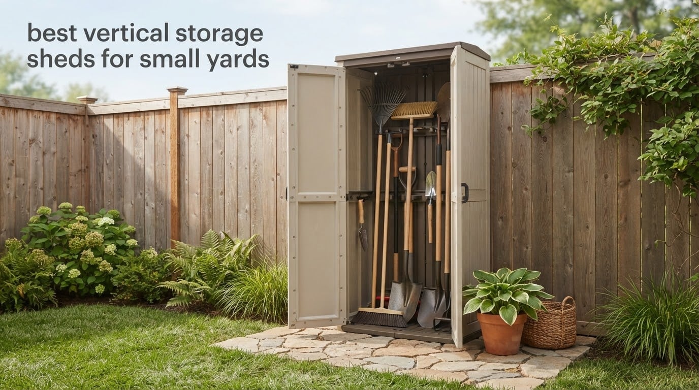 best vertical storage sheds for small yards