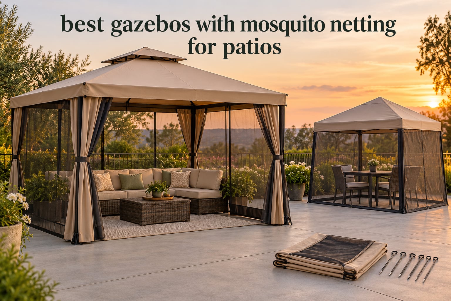 best gazebos with mosquito netting for patios